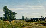 Henri-Joseph Harpignies La Voie Ferree a Saint Prive painting